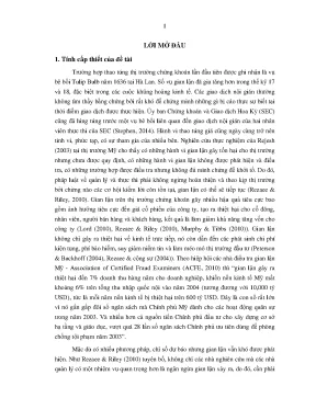 Nghiên cứu hành vi gian lận trên thị trường chứng khoán