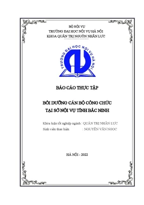Đào tạo bồi dưỡng công chức tại Sở Nội vụ Bắc Ninh