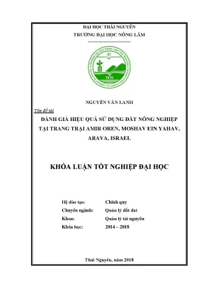 Đánh Giá Hiệu Quả Sử Dụng Đất Nông Nghiệp Tại Trang Trại