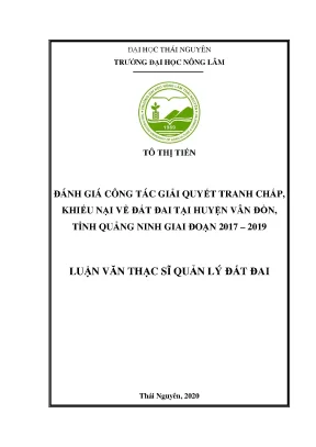 Đánh giá giải quyết tranh chấp đất đai tại Vân Đồn 