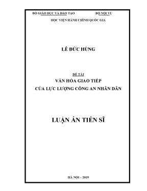 Nghiên cứu văn hóa giao tiếp trong lực lượng công an