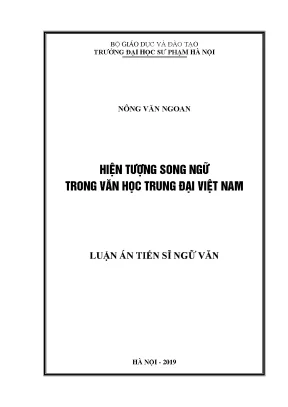 Hiện tượng song ngữ trong văn học trung đại Việt Nam