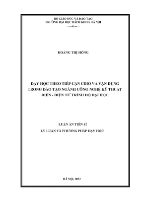 Dạy học theo tiếp cận CDIO trong đào tạo công nghệ kỹ 