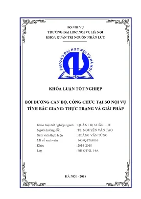Giải pháp nâng cao hiệu quả bồi dưỡng cán bộ công chức 