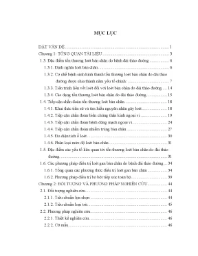 Nghiên cứu loét bàn chân ở bệnh nhân đái tháo đường và