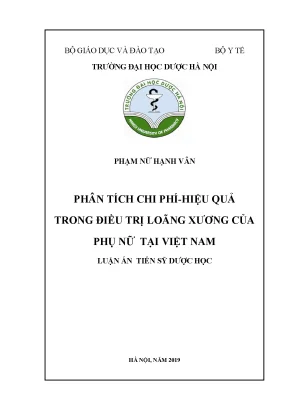 Phân Tích Chi Phí Hiệu Quả Điều Trị Loãng Xương Ở Phụ Nữ 