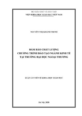 Đảm bảo chất lượng chương trình đào tạo ngành kinh tế