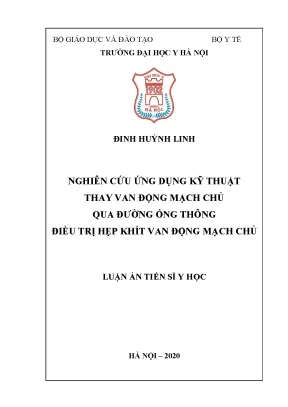 Nghiên cứu ứng dụng kỹ thuật thay van động mạch chủ qua 