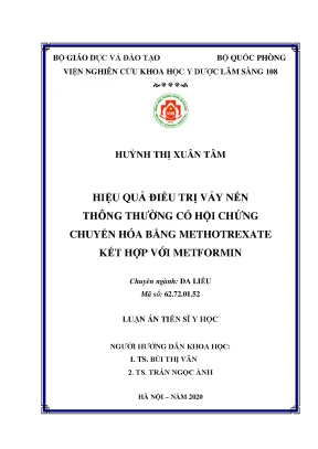 Nghiên cứu hiệu quả điều trị bệnh vảy nến bằng 