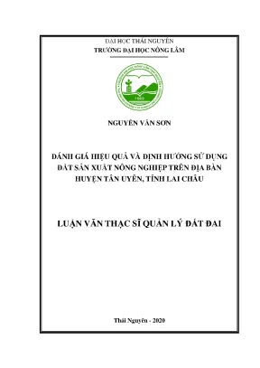 Đánh giá hiệu quả sử dụng đất nông nghiệp tại huyện Tân
