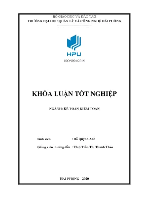 Tổ Chức Kế Toán Thanh Toán Tại Công Ty TNHH Tiếp Vận 