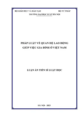Nghiên cứu pháp luật về quan hệ lao động trong lĩnh vực
