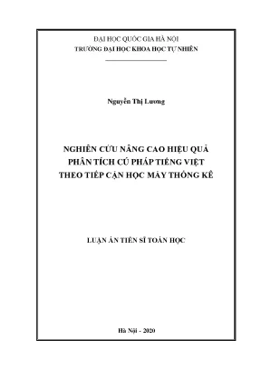 Nâng cao hiệu quả phân tích cú pháp tiếng Việt bằng học 