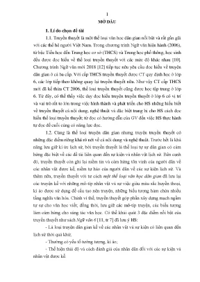 Rèn Luyện Kỹ Năng Đọc Hiểu Truyền Thuyết Cho Học Sinh Lớp 6