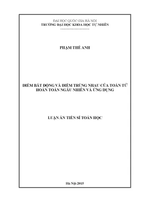 Nghiên cứu điểm bất động và điểm trùng nhau của toán tử 