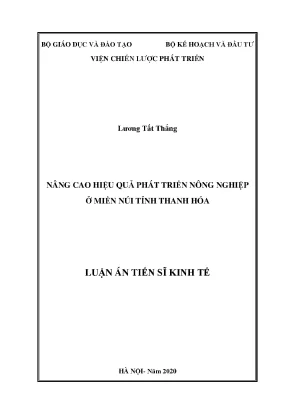 Nâng cao hiệu quả phát triển nông nghiệp miền núi Thanh Hóa