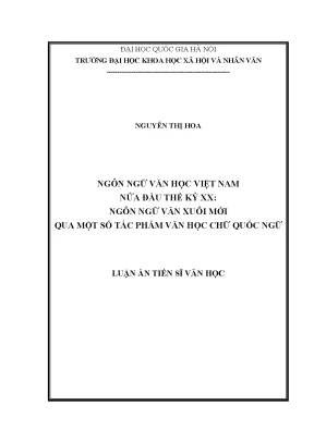 Nghiên cứu ngôn ngữ văn học Việt Nam nửa đầu thế kỷ XX 