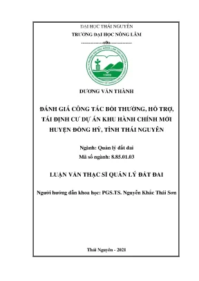 Đánh giá công tác bồi thường và tái định cư tại huyện