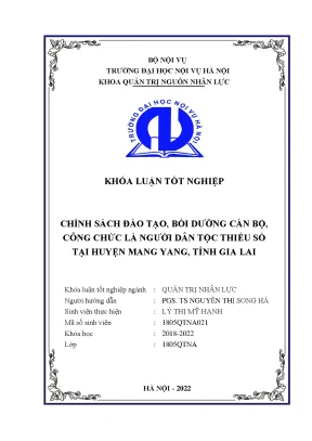 Chính sách đào tạo cán bộ công chức dân tộc thiểu số tại 