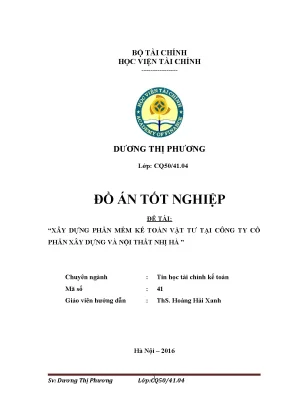 Phần mềm kế toán vật tư cho công ty xây dựng Nhị Hà