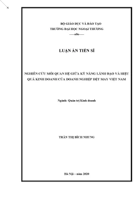 Nghiên cứu mối quan hệ giữa kỹ năng lãnh đạo và hiệu quả