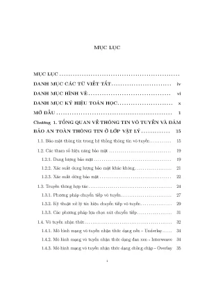 Luận án bảo mật thông tin ở lớp vật lý giao thức hiệu quả và đánh giá hiệu năng