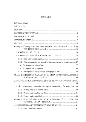 Đánh giá tính dễ bị tổn thương do lũ lụt tại lưu vực