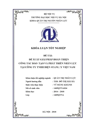 Giải pháp nâng cao đào tạo và phát triển nhân lực tại 
