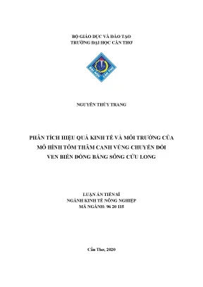 Phân Tích Hiệu Quả Kinh Tế và Môi Trường Mô Hình Tôm