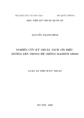 Nghiên cứu kỹ thuật tách tín hiệu trong hệ thống Massive 