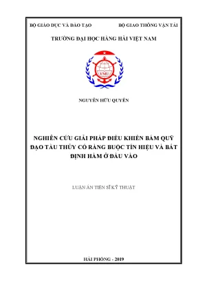 Giải pháp điều khiển tàu thuỷ bám quỹ đạo với tín hiệu 