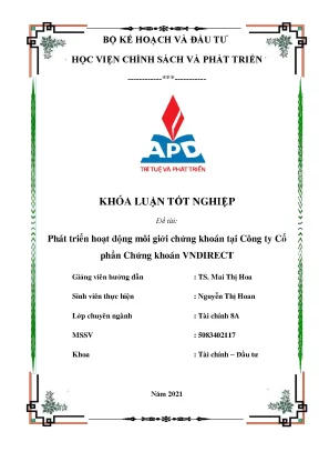 Phát triển hoạt động môi giới chứng khoán tại VNDIRECT