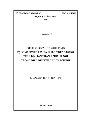 Tổ Chức Kế Toán Tại Bệnh Viện Đa Khoa Trung Ương Ở Hà