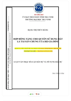 Hợp đồng tặng quyền sử dụng đất: Tài sản chung của hộ 