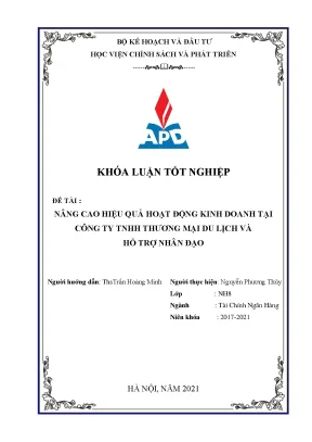 Tăng cường hiệu quả kinh doanh tại công ty TNHH thương 