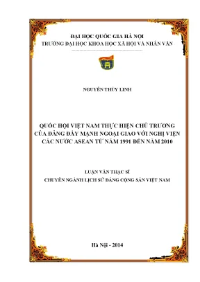 Ngoại giao nghị viện ASEAN của Việt Nam từ 1991 đến 2010