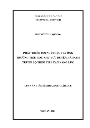 Phát Triển Đội Ngũ Hiệu Trưởng Tiểu Học Khu Vực Duyên