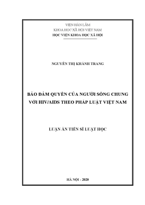 Bảo đảm quyền lợi cho người sống chung với HIV/AIDS theo 