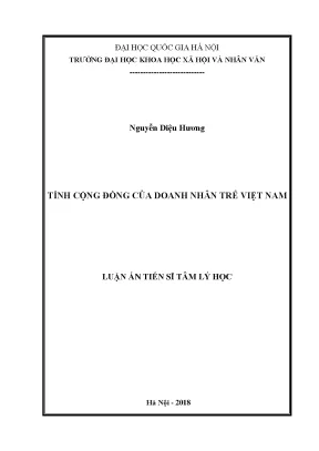 Tính Cộng Đồng Trong Doanh Nhân Trẻ Việt Nam: Nghiên Cứu 