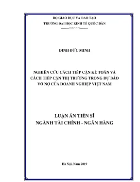 Nghiên cứu dự báo vỡ nợ doanh nghiệp Việt Nam: Kế toán