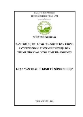 Đánh giá sự hài lòng của người dân về xây dựng nông thôn