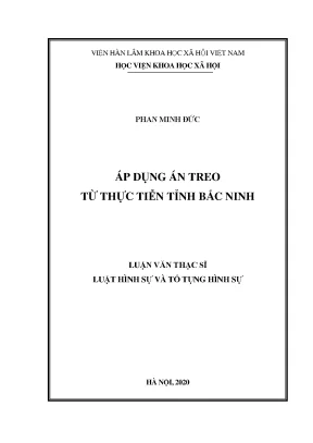 Nghiên cứu áp dụng án treo tại Bắc Ninh