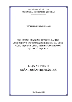 Ảnh hưởng của xung đột vai trò công việc và gia đình đến 