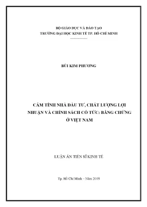 Nghiên cứu cảm tính nhà đầu tư và ảnh hưởng đến lợi