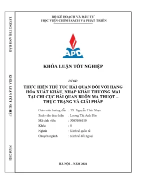 Thủ tục hải quan hàng hóa xuất nhập khẩu tại Buôn Ma 