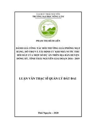 Đánh giá công tác bồi thường và tái định cư tại huyện