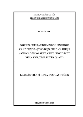 Nâng cao năng suất và chất lượng bưởi Xuân Vân tại Tuyên 