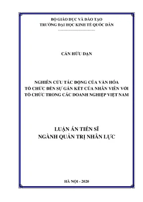 Tác động của văn hóa tổ chức đến sự gắn kết nhân viên 
