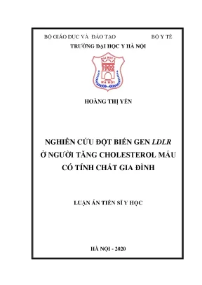Nghiên cứu đột biến gen ldlr ở người tăng cholesterol 