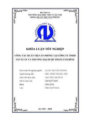 Quản trị văn phòng hiệu quả tại công ty TNHH Tâm Bình
